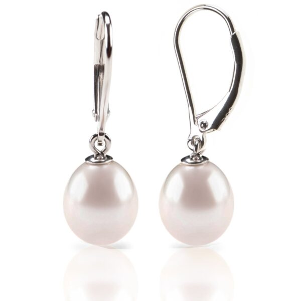 Handpicked AAA+ Quality Freshwater Cultured Pearl Earrings Leverback Dangle Stud Pearl Earrings