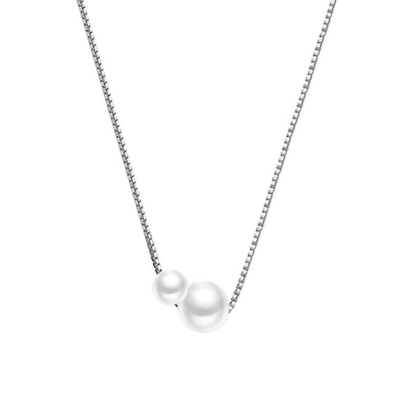 Dainty Pearl Pendant Necklaces for Women 14K Gold Plated Handmade Chain Necklace