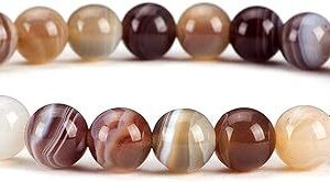 Gemstone Beaded Bracelets For Women and Men – 6mm Round Beads