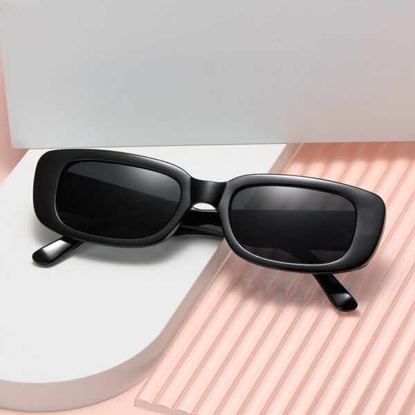 Rectangle Sunglasses for Women Men Trendy Retro 90s Square Frame Sun Glasses