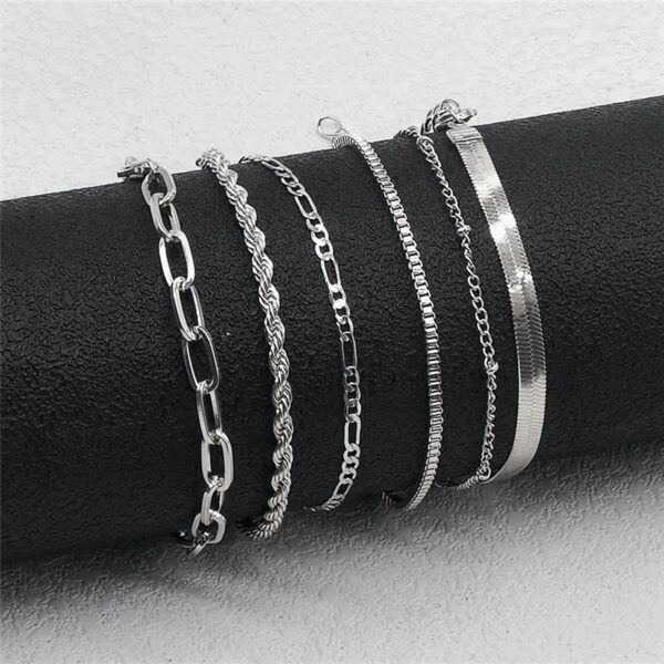 925 Sterling Silver Jewelry Set Herringbone Figaro Rope Chain Gifts for Women